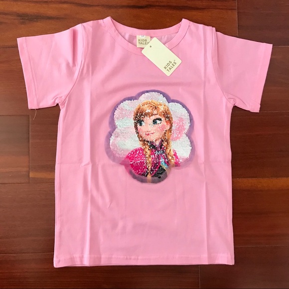 Elsa/Anna T-Shirt Sequins - Picture 3 of 3